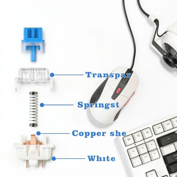 Blue Keyboard Switches Deftomo Clicky Tactile DIY Kit 50pcs-3