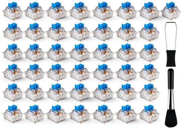 Blue Keyboard Switches Deftomo Clicky Tactile DIY Kit 50pcs-0