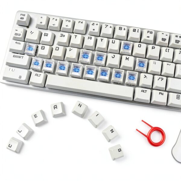 Keyboard Switches, 12PCS Blue Keyboard Clicker Replacement 3 PIN Mechanical Keyboard Switch Clicky Accurate Typing, Dustproof Keyboard Switches for LED Mechanical Gaming Keyboard-5
